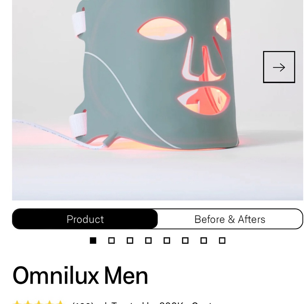 Unopened Omnilux men’s LED mask